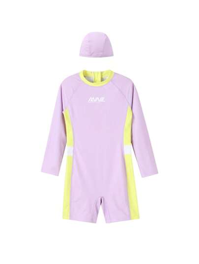 Annil ملابس فتاة المراهقة، بدلة سباحة للفتيات والأولاد المراهقين متوسطة وكبيرة، بذلة سباحة أنيقة لصيف بأكمام طويلة