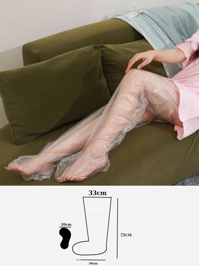 20 قطعة/200 قطعة قناع للساق قابل للتخلص منه، قناع شفاف بلاستيكي للترطيب وعلاج البشرة المتشققة والوقاية من تجمد الأطراف، قناع للساق والقدم بطول 73سم للعناية الصحية بالجمال في الصالون