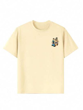 1 قطعة تي شيرت ستيودنت قصير الأكمام بياقة مستديرة مطبوع، للصيف، ملابس الأطفال الصغار - تي شيرت لافت للنظر يضفي البهجة والسعادة على كل طفل!