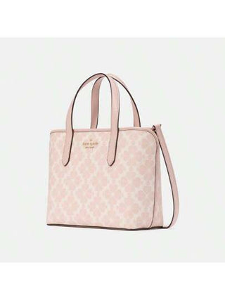 Kate Spade كيس حمل كبير للنساء، طباعة زهرية على شكل البلوط، حقيبة كتف كبيرة للعمل، حقيبة زهرية جميلة مع سحاب إغلاق