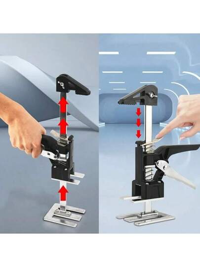 أداة رفع موفرة للجهد ذراع رافعة لوحة الباب وألواح الجص وجهاز رفع لوحة الخزانة، مُعدِّل ارتفاع البلاط أداة رفع