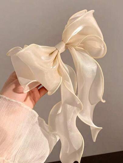 1/ 2/ 3 قطع مشبك شعر مع فيونكة من الشبك للاستخدام اليومي ، مشبك شعر كبير لإكسسوارات تصفيف الشعر