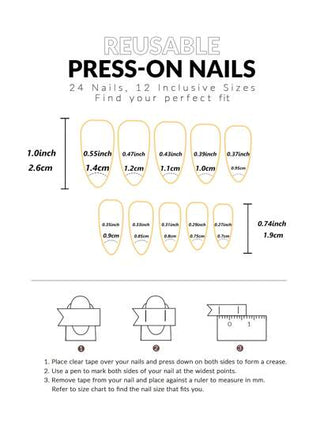 24 قطعة من أظافر الاصطناعية "اللصق عليها" بشكل اللوز الطويل مع رسومات دوامات باللون الفرنسي الرمادي والبني، أطراف أظافر اكريليك كاذبة ضمن طقم متكامل مع غراء للسيدات