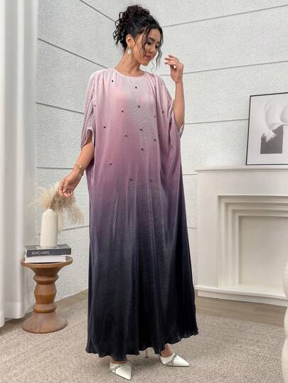 Yasmyna العيد فستان إماراتي تقليدي طويل وعباءة نسائية تركية