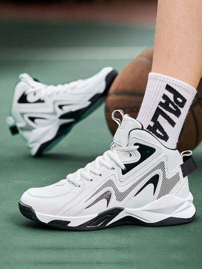 أحذية كرة السلة الجديدة للرجال، أحذية تدريب رياضية احترافية مضادة للانزلاق ذات امتصاص صدمات وريشة