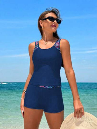 طقم تانكيني حريمي Swim Lushoire مجموعة من قطعتين من ملابس السباحة الأحزمة، بتصميم بسيط مناسب للصيف