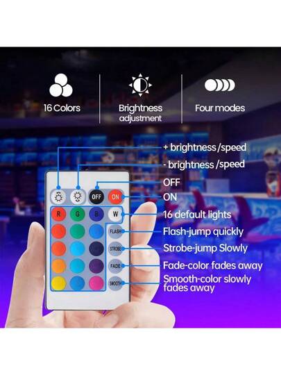 20م/15م/10م/5م/3م/2م/1م شريط إضاءة LED RGB، متغير الألوان، بريموت كنترول، إضاءة ديكورية لغرفة الألعاب والداخلية وغرفة النوم والممر والحديقة الخلفية ، إصدار شريط LED بريموت كنترول