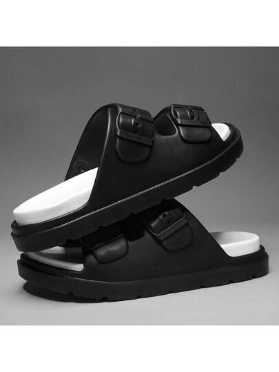 صنادل صيفية للرجال ذات نعل سميك وبرباطين للخارج والاستخدام اليومي