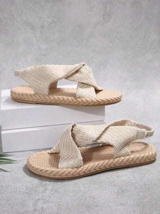 صنادل نسائية كاجوال للخارج مصنوعة من قماش متواء