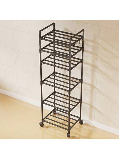 رف منظم للمطبخ قطعة واحدة، رف تخزين متعدد الطبقات قائم بذاته لوضع أواني الطهي والأطباق والأواني المنزلية