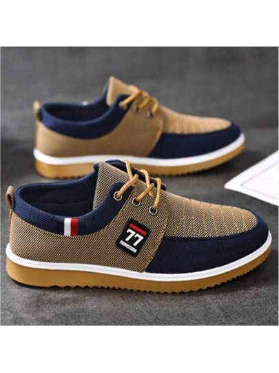 أحذية كانفاس للرجال متعددة الاستخدامات أنيقة كاجوال خارجية منخفضة الكعب مربوطة، متعددة الاستخدامات للارتداء اليومي والأعمال