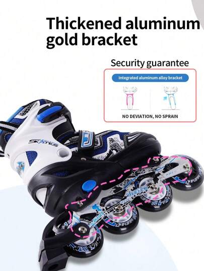 FREE STAR 1 زوج زلاجات إنلاين مشكلة بالحقن مع حجم قابل للتعديل، بعجلات بولي يوريثان عالية المرونة، مناسبة للمبتدئين والتدريب، أحذية تزلج جليدية كاجوال خارجية للجنسين