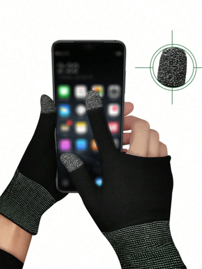 زوج من قفازات الألعاب اللمسية، قفازات خفيفة الوزن مع حماية من العرق والأشعة الشمسية مناسبة لرياضة الإلكترونيات الرياضية