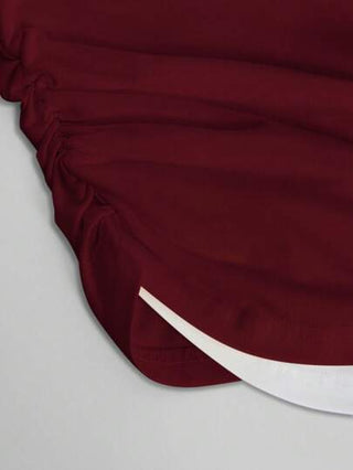 EZwear تي شيرت نسائي رباعي الزوايا بلون متباين، مع شق جانبي متجعد 2 في 1