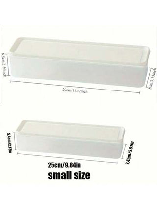 4 عبوات من الحاويات المستطيلة طويلة لتخزين الأطعمة، صناديق من البلاستيك القابلة لإعادة الاستخدام لترتيب الثلاجة لتخزين البصل الأخضر والبقدونس والكزبرة والثوم والنشويات والبيض، مع غطاء، قابلة للغسل باليد، من الضروريات المطبخية