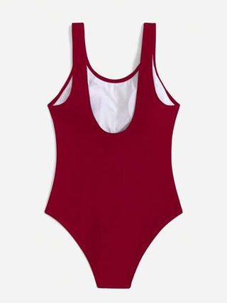 مايوه حريمي قطعة واحدة Swim Lushoire بدلة سباحة قطعة واحدة لون واحد للإجازات والأوقات العادية للنساء