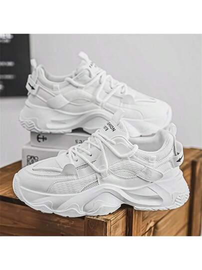 أحذية رياضية جديدة عصرية، أحذية رياضية، أحذية رياضية بنعل سميك، متعددة الاستخدامات، مناسبة للمراهقين، للركض، أحذية ضخمة