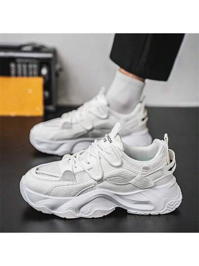 أحذية رياضية جديدة عصرية، أحذية رياضية، أحذية رياضية بنعل سميك، متعددة الاستخدامات، مناسبة للمراهقين، للركض، أحذية ضخمة