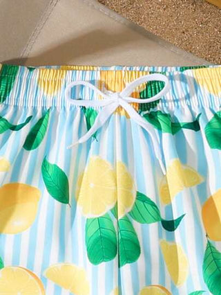 مايوه أولادي سروال فضفاض للسباحة/الشاطئ للصبي المراهق مطبوع برسوم كرتونية