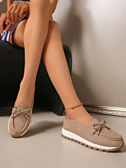 أحذية أوكسفورد حريمي أحذية أمهات ربيع/خريف 2025 الجديدة، أحذية كاجوال مريحة ناعمة بطراز كوري أسلوب مفتوح، بتصميم رأس مستدير، رباط، هافورد متعددة الاستخدامات، اخدم سميك