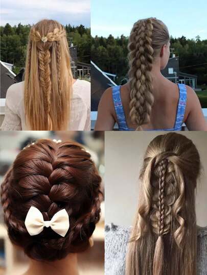 أدوات تصفيف الشعر، أداة ضفائر السمكة، أداة تصفيف الشعر السحرية للتعقد، اكسسوارات شعر، أدوات تصميم الشعر DIY، مسوِّية شعر أنبوب على شكل أرجل مئوية، مناسب لجميع أنواع الشعر، إكسسوارات شعر أنيقة ذات تصميم بسيط، مناسبة للاستخدام اليومي والكاجوال...