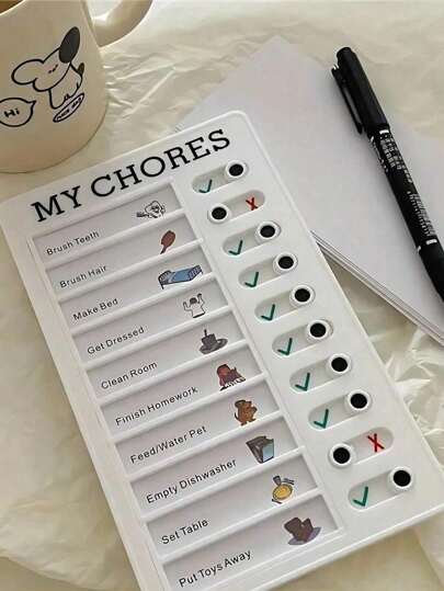 1 قطعة قائمة المهام اليومية، تشجع الطلاب على تطوير عادات جيدة وإعداد خطط المهام اليومية التعليمية