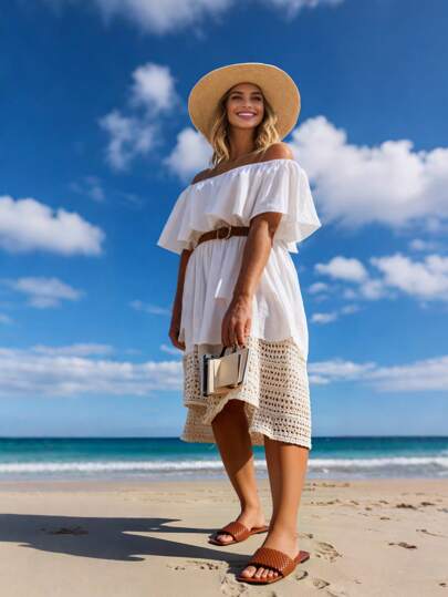 الشبشب المنسوج مسطح أسلوب عطلة المرأة الأزياء, مريح وأنيق، أحذية شاطئ قابلة للتنفس, لون بني فاتح/أسود/أبيض/وردي/أرجواني/أحمر انزلاقي متراخرمضان