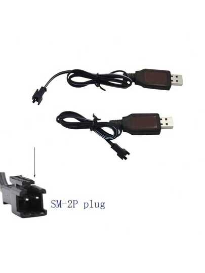 5 كابل شحن USB ، بطارية 3.7 فولت 500 مللي أمبير ،مصنوعة من مادة البولي فينيل كلورايد ، غير مشحونة ،للحفارات والسيارات التحكم عن بُعد