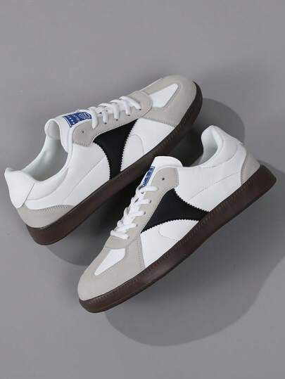 أحذية رياضية خفيفة الوزن ذات سُلاسة للرجال، أحذية كاجوال برباط مسطح بأصابع مستديرة