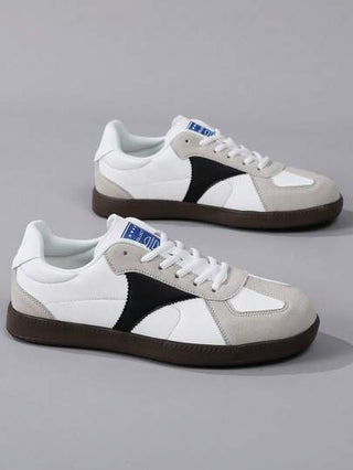 أحذية رياضية خفيفة الوزن ذات سُلاسة للرجال، أحذية كاجوال برباط مسطح بأصابع مستديرة