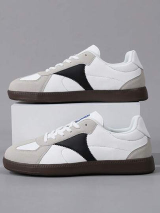 أحذية رياضية خفيفة الوزن ذات سُلاسة للرجال، أحذية كاجوال برباط مسطح بأصابع مستديرة