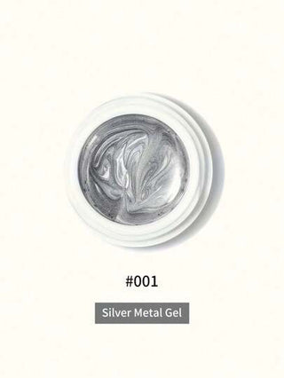 2 حبة لون جل أظافر معدني مرسوم، لاصق معدني مرن مرسوم ، طلاء رسم بأشكال مجسمة جل UV ، تأثير مرآة سحرية، للمناكير DIY