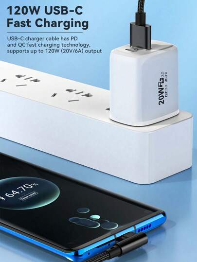 كابل USB من النوع C ، شحن سريع بحد أقصى 120 واط ، كبل شاحن من USB A إلى النوع C متوافق مع سامسونج جالكسي S23 أولترا ، S22 ، نوت 20 ، ريدمي نوت K60 ، K50 ، 11 ، 11s ، 12 بلس ، أوبو رينو 4 ، ريلمي X2 ، X3 برو ومتوافق مع آيفون 16 ، 16 برو ماكس ، 15 ، 15 بلس