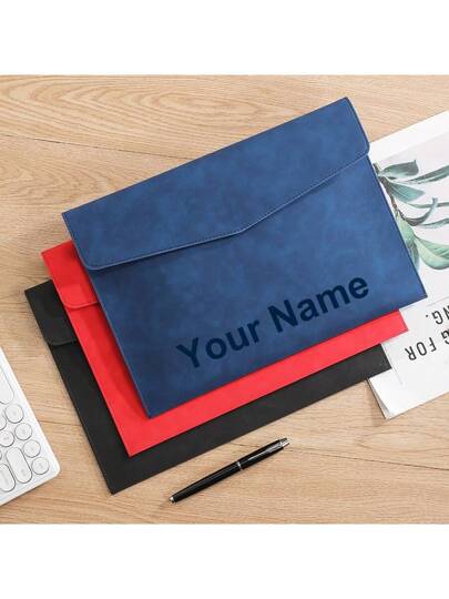 ١ قطعة حقيبة ملف من جلد البو المُثبت بك، رقم الهاتف، جيب ملف A4 لمقاومة الغبار، حقيبة ملف كبيرة السعة ، أدوات مكتبية متعددة الوظائف، هدايا شخصية للنساء/الرجال، هدية مثالية لحفل التخرج، للمدرسة، للأعمال/العمل/المكتب، عودة إلى المدرسة، لوازم مدرسية