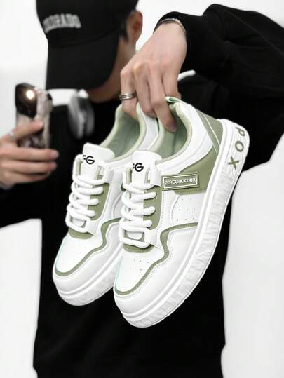 أحذية رياضية كاجوال للرجال ، أحذية رياضية ذات رباط وسفلية سميكة مضادة للانزلاق ، أحذية رياضية كلاسيكية متعددة الاستخدامات ، مناسبة لجميع الفصول