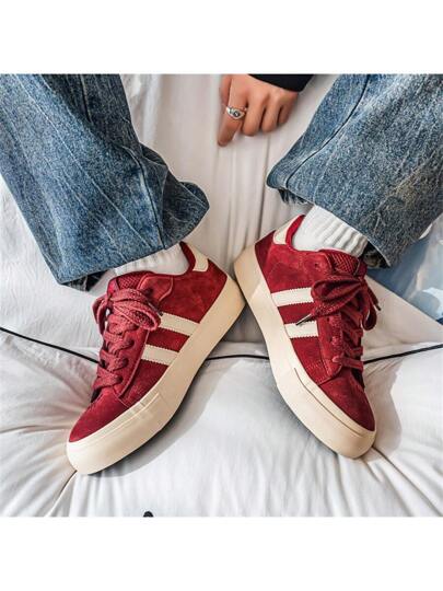 أحذية رياضية رجالية مسطحة وكاجوال متنوعة الاستخدامات، أحذية وقت الفراغ التنفسية