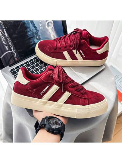 أحذية رياضية رجالية مسطحة وكاجوال متنوعة الاستخدامات، أحذية وقت الفراغ التنفسية