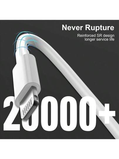 1/ 3 قطع كبل شحن سريع 20 واط بطول 100 سم/3.3 قدم، لنقل بيانات عالي السرعة متوافق مع أجهزة آيفون 14 و13 و12 و11 وXS و XR و8 و7 و6، آيباد