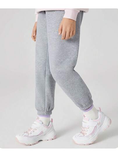 Skechers بناطيل جوغر خصر رباط مع طباعة أحرف مبطن حراريًا للأولاد