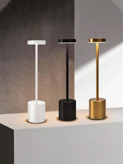 1 قطعة مصباح طاولة LED لاسلكي، محمول قابل للشحن، التحكم اللمسي ب- 3 درجات إضاءة، مناسب للمنزل والفندق والنوم وغرفة المعيشة والمطعم والصالة الخارجية