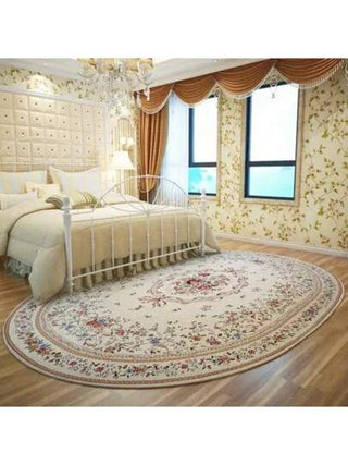 حصيرة أنيقة ملونة بالورود البارزة على الخامة الحريرية الفاخرة ، ناعمة ، قابلة للغسيل ، مانعة للانزلاق مناسبة لديكور الغرف المعيشة أو النوم أو المكتب ، بتصميم مستطيل مصنوعة من البوليستر بخامة فنية راقية منقوشة، سجاد ديكور غرفة المعيشة