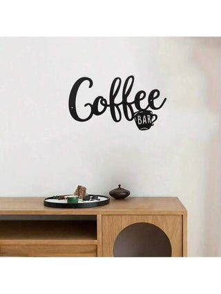 CIF BUY قطعة معلقة على الحائط من معدن بنمط ريفي - لافتة ديكور حائط مطبخ ريفي بموضوع بار القهوة ، حروف معدنية ، و تشطيب متهالك - مثالية لمحطة القهوة وعشاق ديكور المنزل