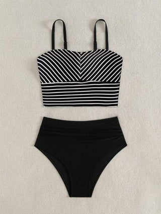 طقم تانكيني حريمي Swim Vcay ملابس علوية كامي بكيني بتصميم بسيط للسيدات، مناسب للصيف