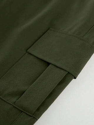 1 قطعة بنطال كارجو أحادي اللون متعدد الجيوب للرجال ، بنطال كاجوال صيفي للأجازات ، للتجوال ، للرياضة ، للخارج ، للياقة البدنية ، فضفاض ذو ساق مستقيمة