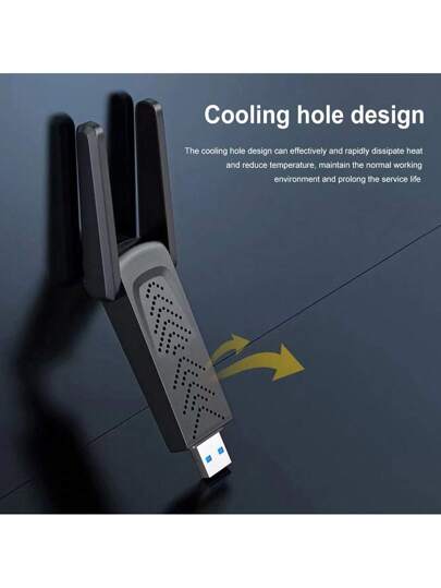 محول واي فاي USB3.0 بمعدل 1300 ميجابت في الثانية من VAORLO مزدوج الفرقة 2.4 جيجا هرتز 5 جيجا هرتز بدون سائق واي فاي دونغل هوائي بطاقة شبكة Ethernet USB متلقي إشارة قوية عالية السرعة ، يو اس بي لاسلكي للكمبيوتر ويندوز 10/11 سهل التركيب والتشغيل