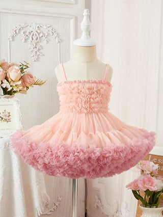 فساتين بيبي Glamorique Kids فستان رقص فاخر من التول لحفلات الرضع/الأطفال البنات، بطراز الأميرة، للربيع/الصيف