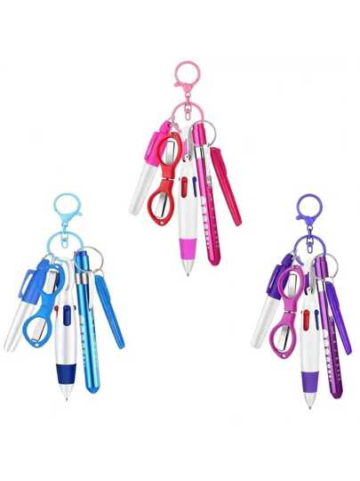 مجموعة قلم الممرضة 1/2 طقم/6/12 قطعة تشمل دلاية شارة وملحقات مشبك - قلم كرة طبي قابل للسحب ميني، قلم تحديد دائم، وماركر تسليط الضوء، مقص قابل للطي للعمل والدراسة للممرضات وزملائهم في المستشفى