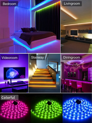 NBBUFF أضواء شريط LED RGB بتحكم عن بعد 24 مفتاح، موصلة بمنفذ USB 5 فولت، لإضاءة خلفية التلفزيون والمكتب والحائط والغرفة المعيشية والنوم (الطول الموصى به: من 1 م إلى 5 م لخلفية التلفزيون والكمبيوتر) أفضل هدايا عيد الميلاد