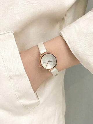 ساعة يد كوارتز إناث 1 قطعة، تصميم بسيط سوار جلد، مريح وقابل للتعديل، متعددة الاستخدامات للارتداء اليومي ، مناسبة كهدية