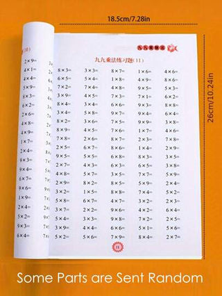 أدوات مكتبية ومدرسية دفتر تمارين جدول الضرب 1 قطعة: ضرب وقسمة ضمن 99 - ممارسة حفظ جداول الضرب، واجبات منزلية رياضية (التسليم حسب الصدفة) للمدارس، الطلاب، القرطاسية، لوازم المدرسة، مجلد حلزوني، العمل، لوازم المدرسة، ألعاب، الرياضيات، لوازم المدرسة
